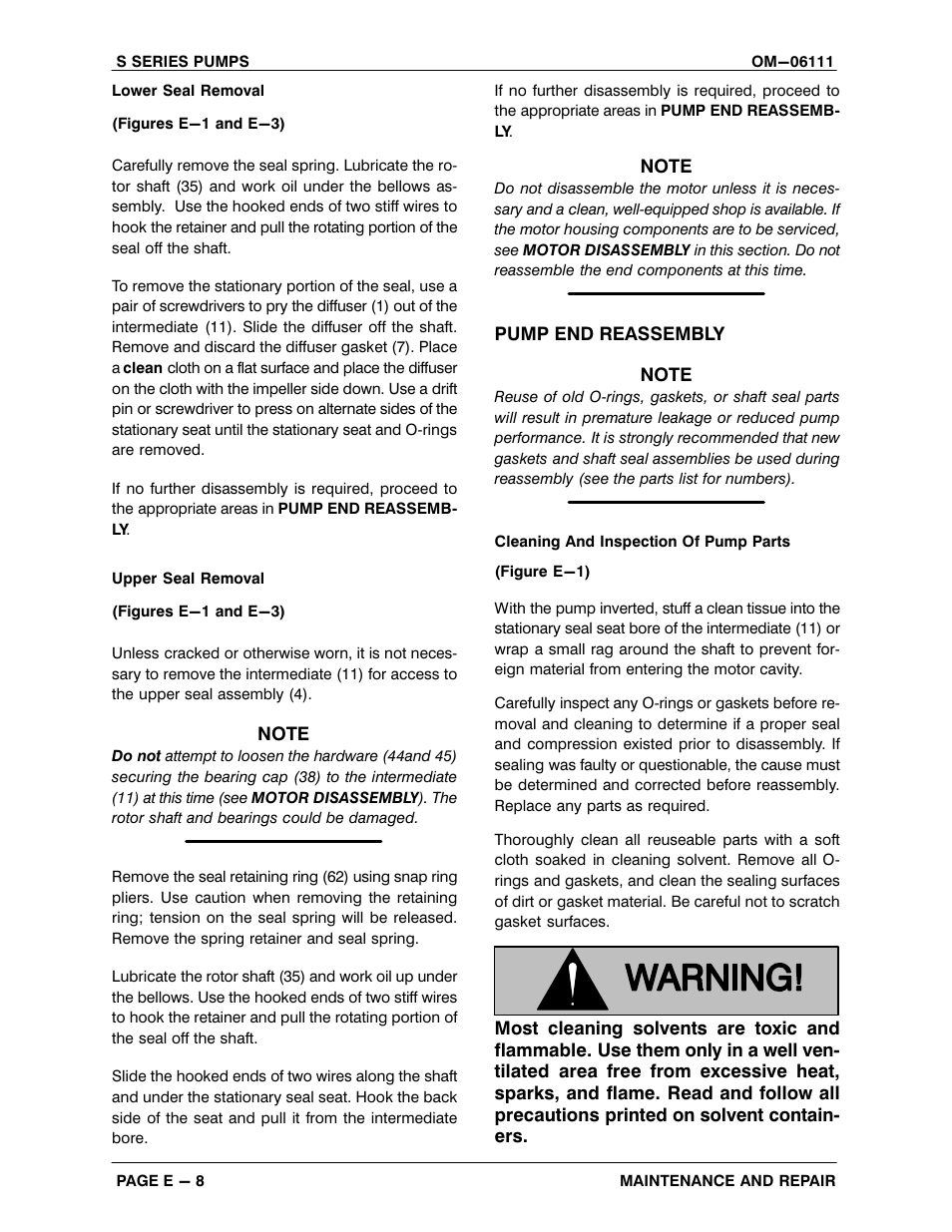 Gorman-Rupp Pumps S6A1-E60 460/3 1401314 and up User Manual | Page 34 / 50