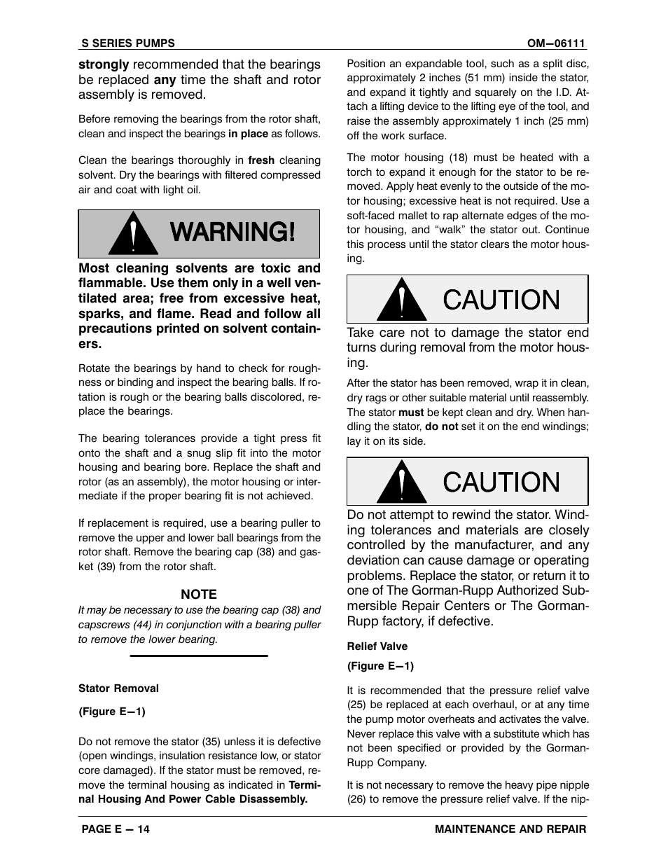 Gorman-Rupp Pumps S6A1-E60 460/3 1401314 and up User Manual | Page 40 / 50