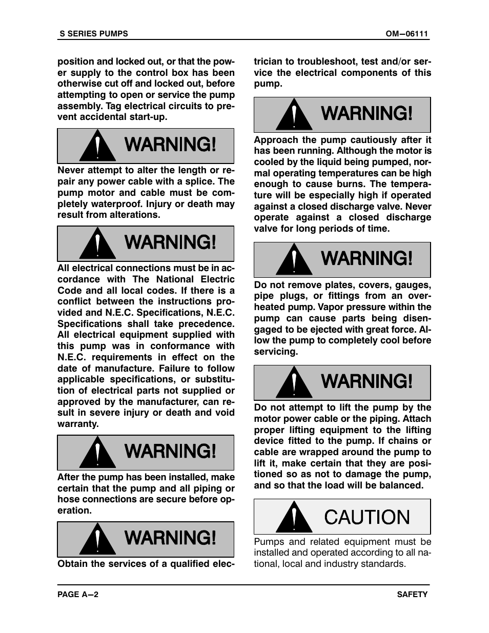 Gorman-Rupp Pumps S6A1-E60 460/3 1401314 and up User Manual | Page 8 / 50