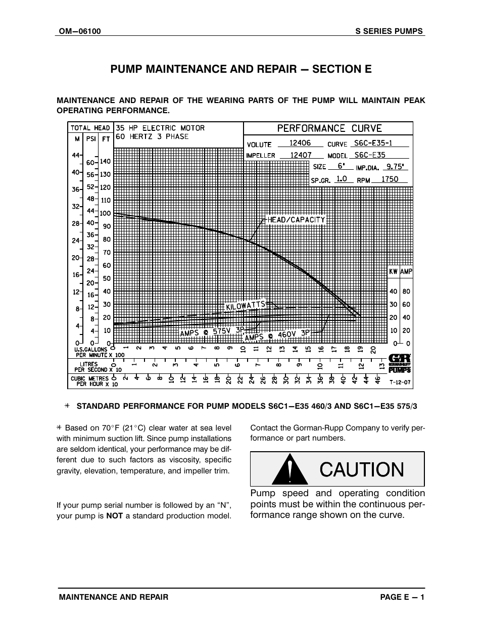 Gorman-Rupp Pumps S6C1-E35 460/3 1401671 and up User Manual | Page 27 / 50