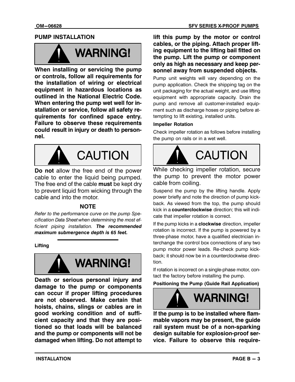 Gorman-Rupp Pumps SFV4A-X 1531245 and up User Manual | Page 11 / 46