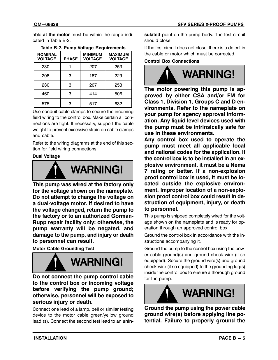 Gorman-Rupp Pumps SFV4A-X 1531245 and up User Manual | Page 13 / 46