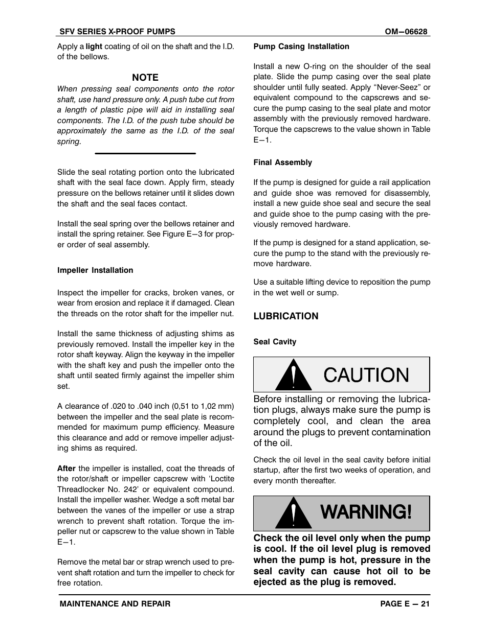 Gorman-Rupp Pumps SFV4A-X 1531245 and up User Manual | Page 44 / 46