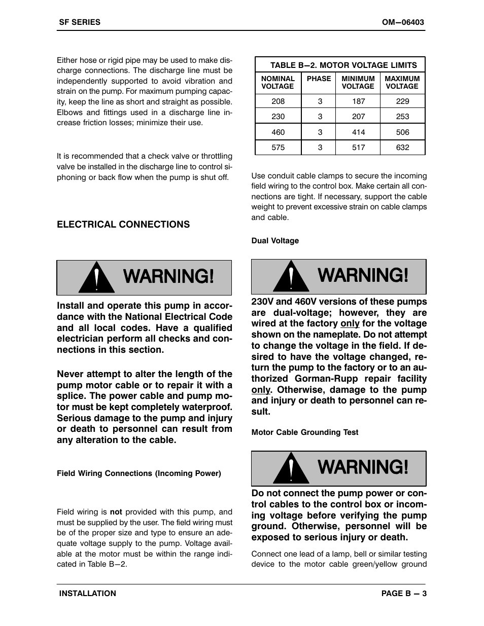 Gorman-Rupp Pumps SFV4C 1474143 and up User Manual | Page 11 / 45