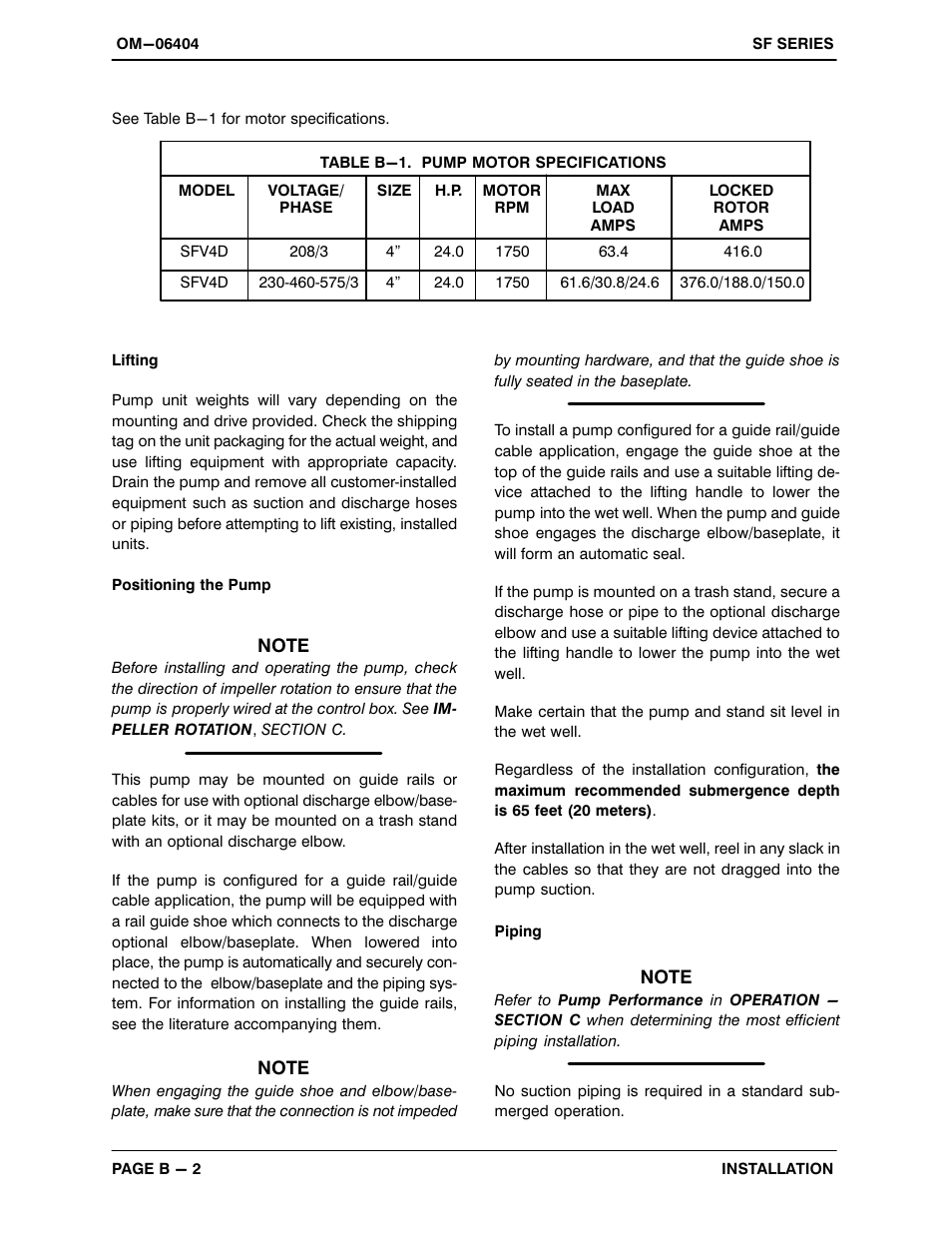 Gorman-Rupp Pumps SFV4D 1468407 and up User Manual | Page 10 / 45