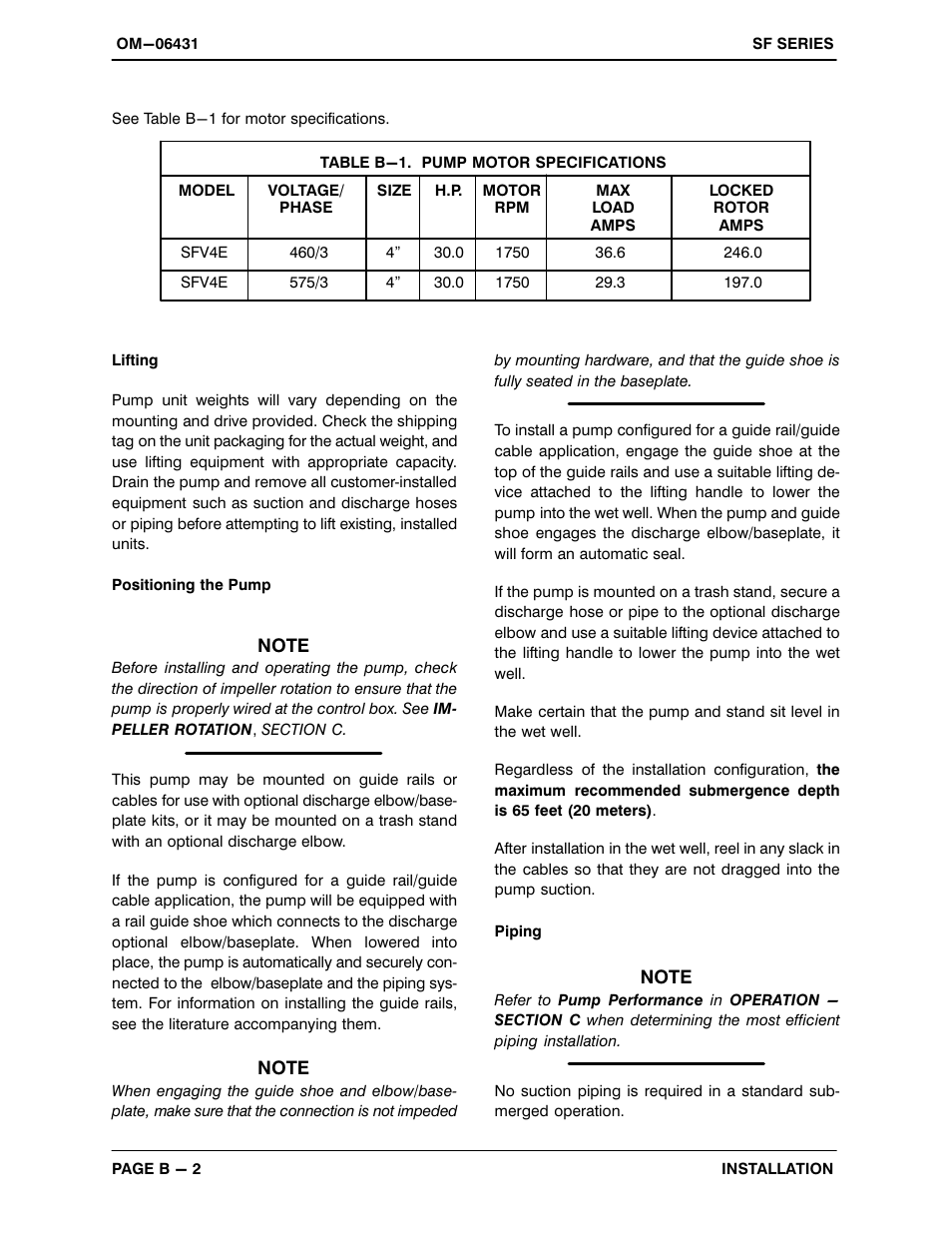 Gorman-Rupp Pumps SFV4E 1491311 and up User Manual | Page 10 / 44