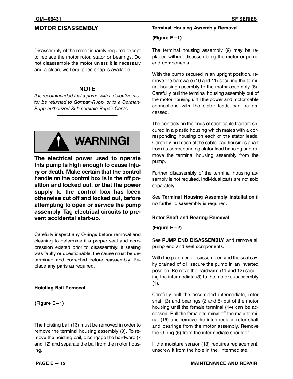 Gorman-Rupp Pumps SFV4E 1491311 and up User Manual | Page 36 / 44