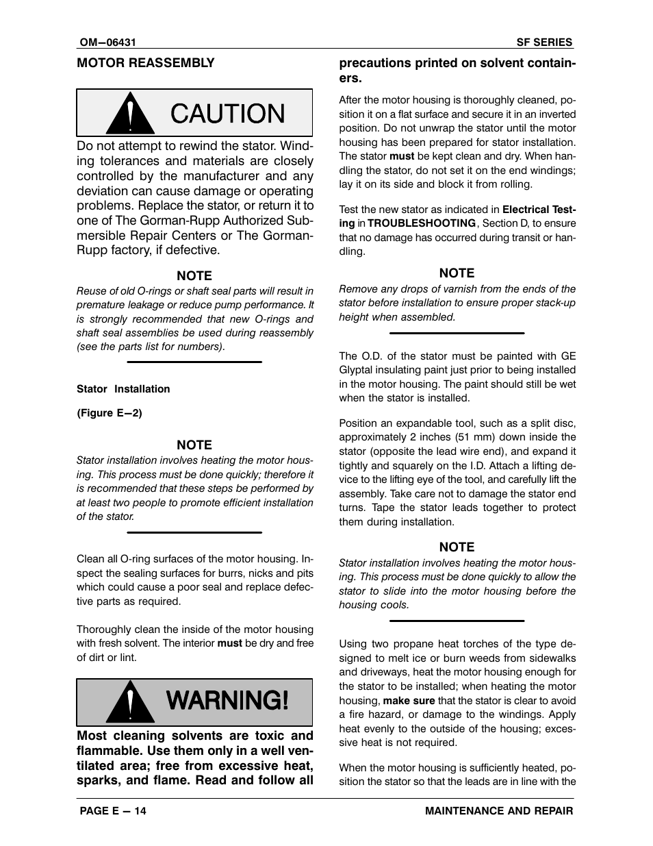 Gorman-Rupp Pumps SFV4E 1491311 and up User Manual | Page 38 / 44