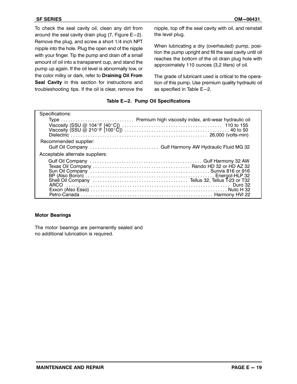 Gorman-Rupp Pumps SFV4E 1491311 and up User Manual | Page 43 / 44