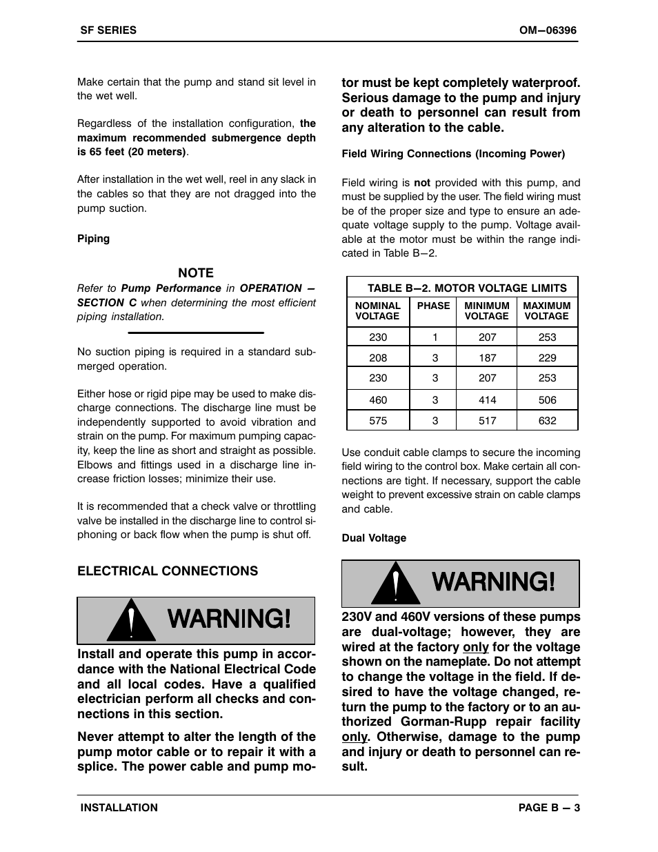 Gorman-Rupp Pumps SFV3A 1473393 and up User Manual | Page 11 / 47