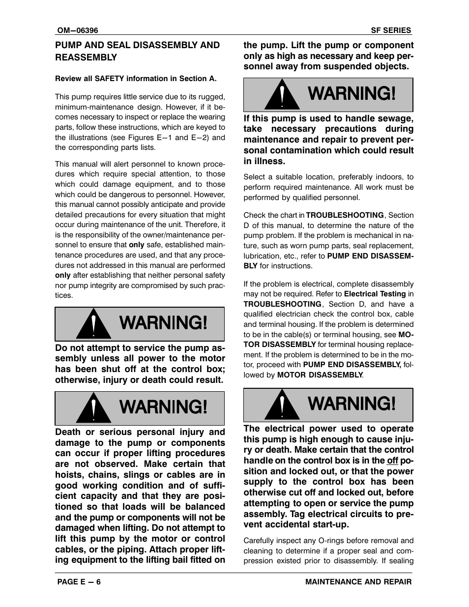 Pump and seal disassembly and reassembly | Gorman-Rupp Pumps SFV3A 1473393 and up User Manual | Page 33 / 47