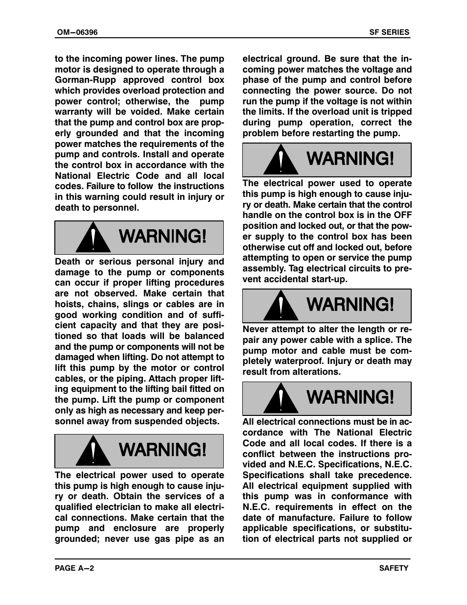 Gorman-Rupp Pumps SFV3A 1473393 and up User Manual | Page 7 / 47