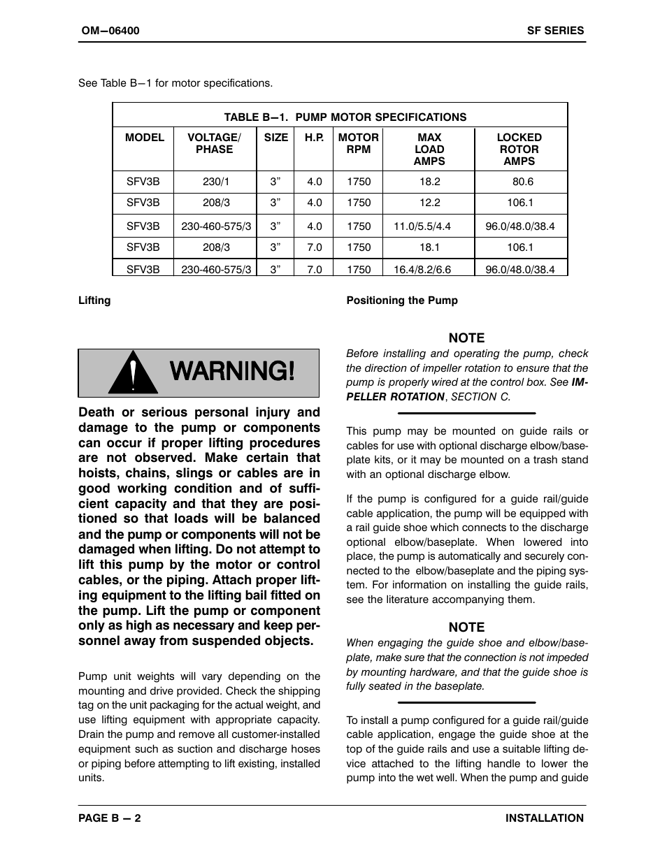 Gorman-Rupp Pumps SFV3B 1473390 and up User Manual | Page 10 / 47