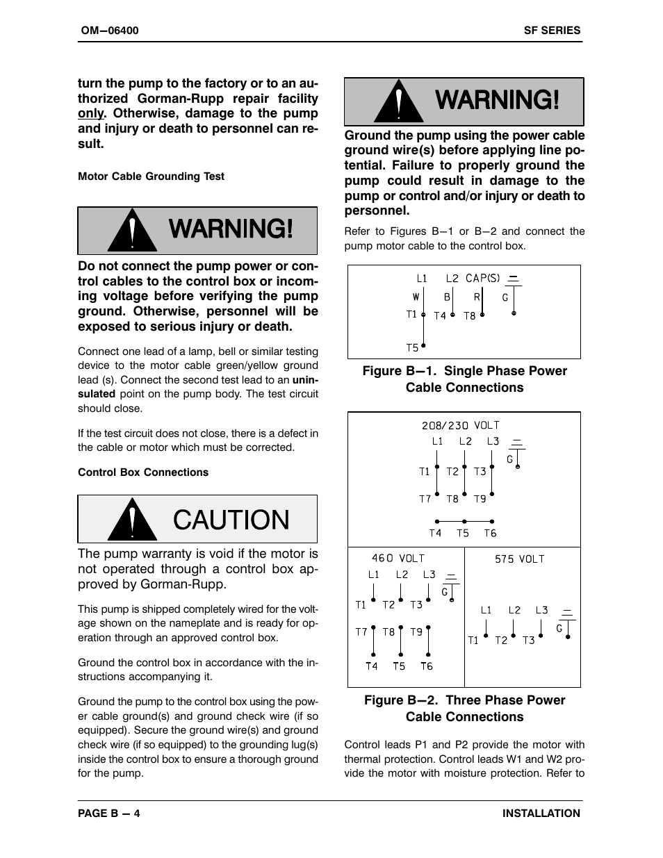 Gorman-Rupp Pumps SFV3B 1473390 and up User Manual | Page 12 / 47