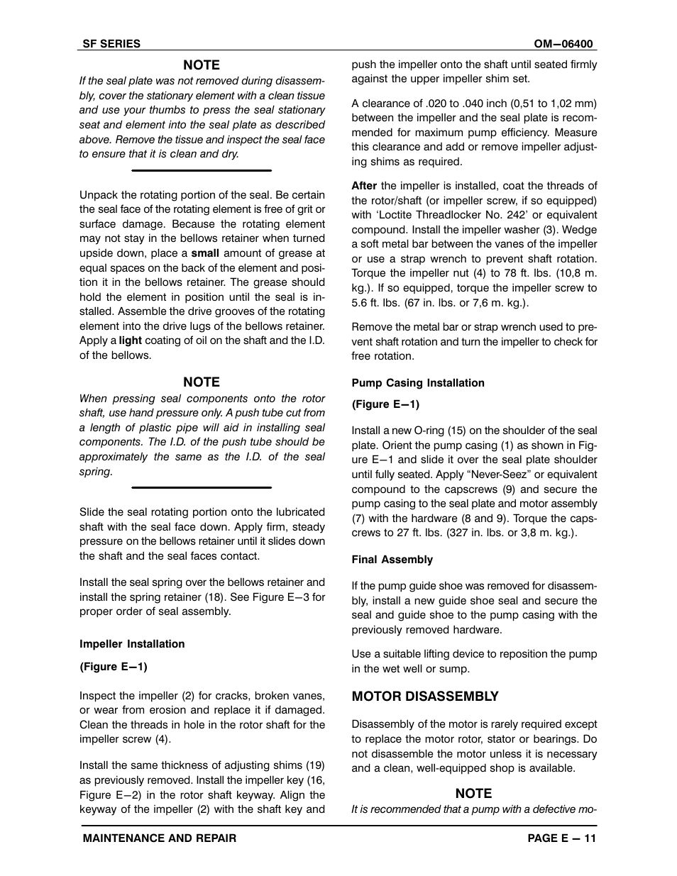 Gorman-Rupp Pumps SFV3B 1473390 and up User Manual | Page 38 / 47