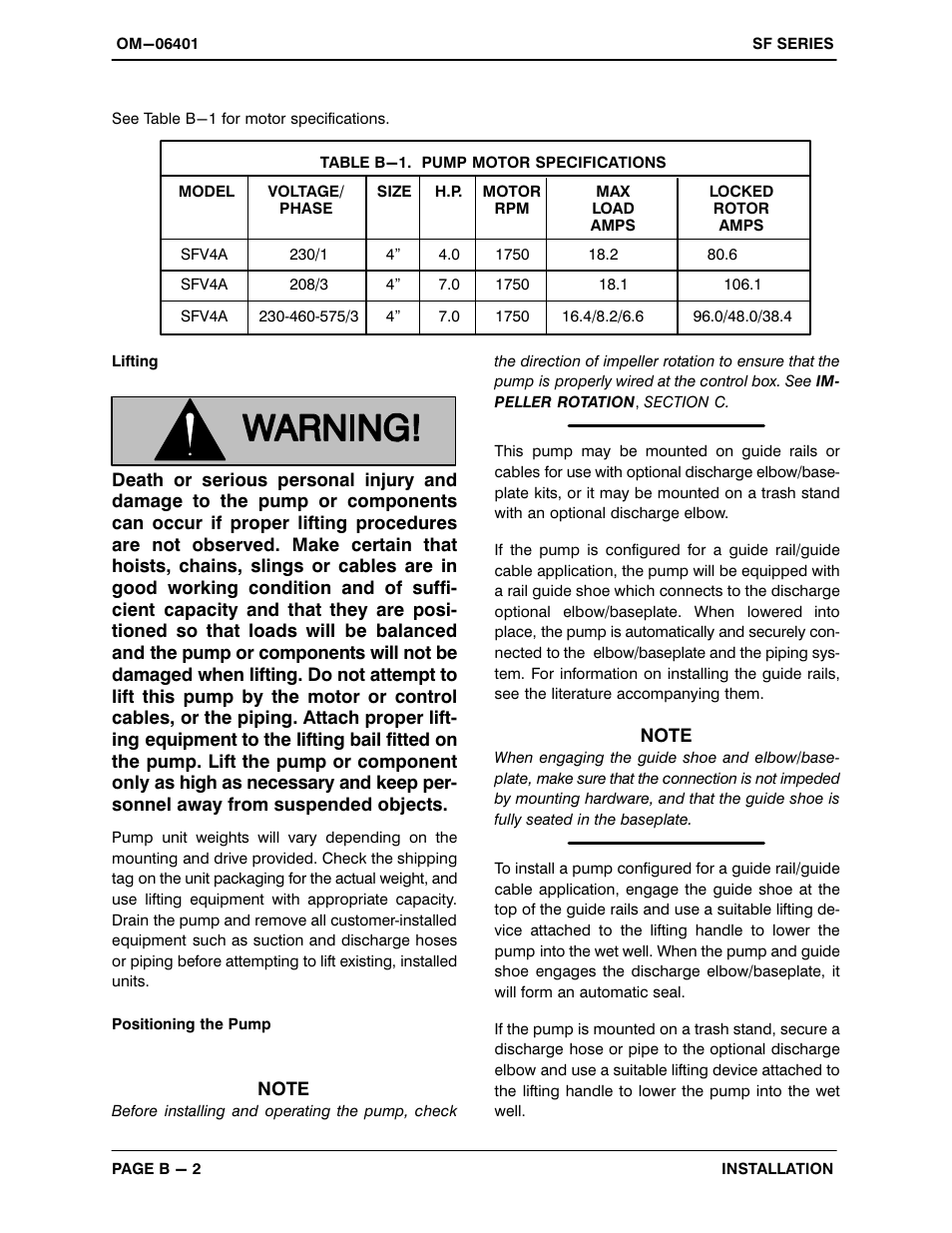 Gorman-Rupp Pumps SFV4A 1476537 and up User Manual | Page 10 / 46