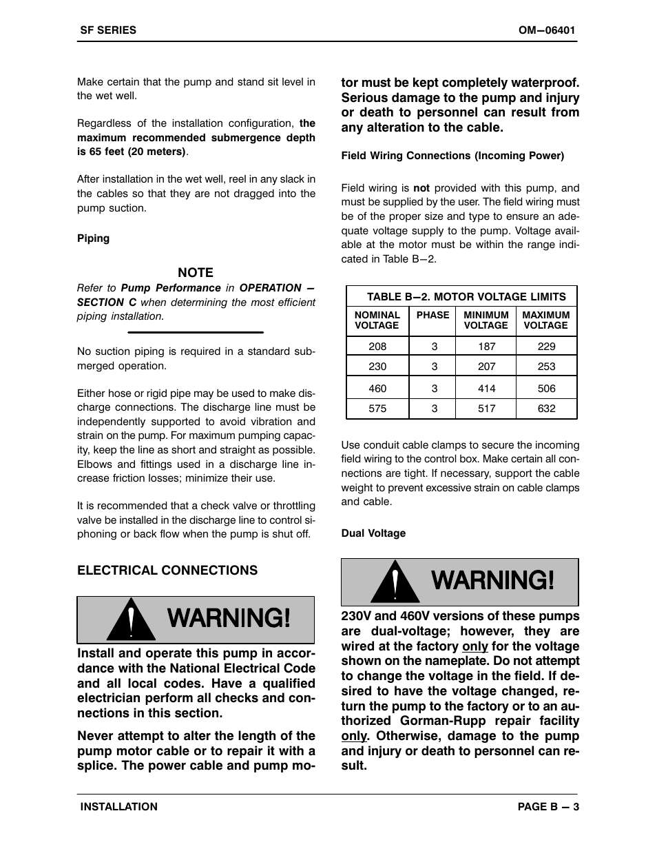 Gorman-Rupp Pumps SFV4A 1476537 and up User Manual | Page 11 / 46