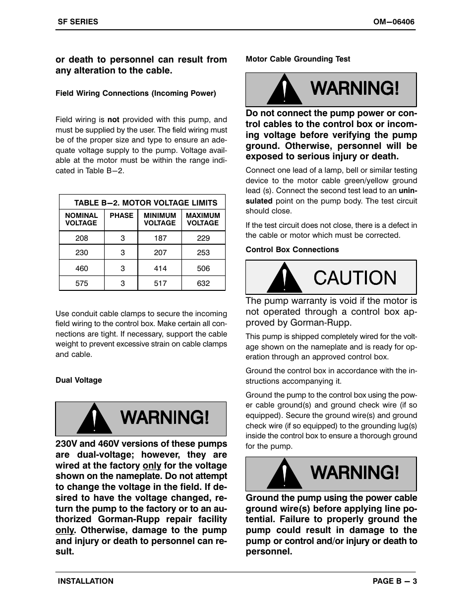 Gorman-Rupp Pumps SFDV4A 1476538 and up User Manual | Page 11 / 44