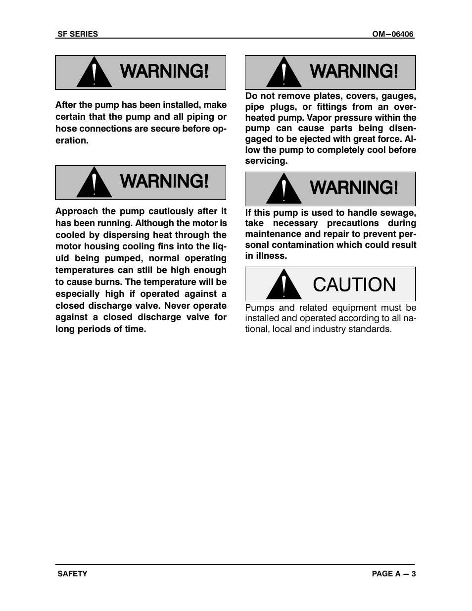 Gorman-Rupp Pumps SFDV4A 1476538 and up User Manual | Page 8 / 44