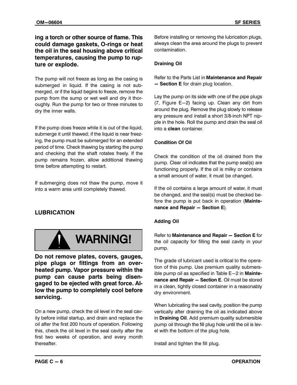 Gorman-Rupp Pumps SF6C All serial numbers User Manual | Page 19 / 44