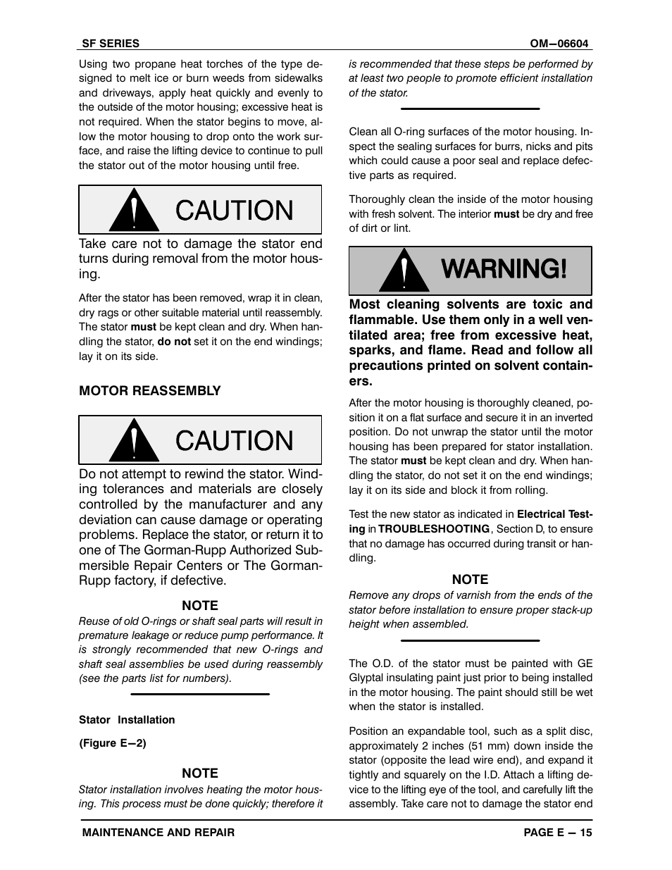 Gorman-Rupp Pumps SF6C All serial numbers User Manual | Page 38 / 44