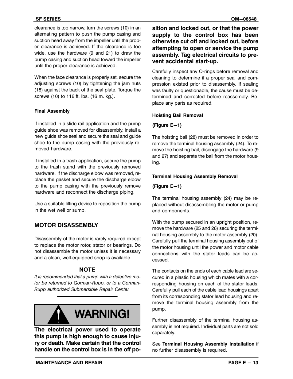 Gorman-Rupp Pumps SF6B All serial numbers User Manual | Page 37 / 45