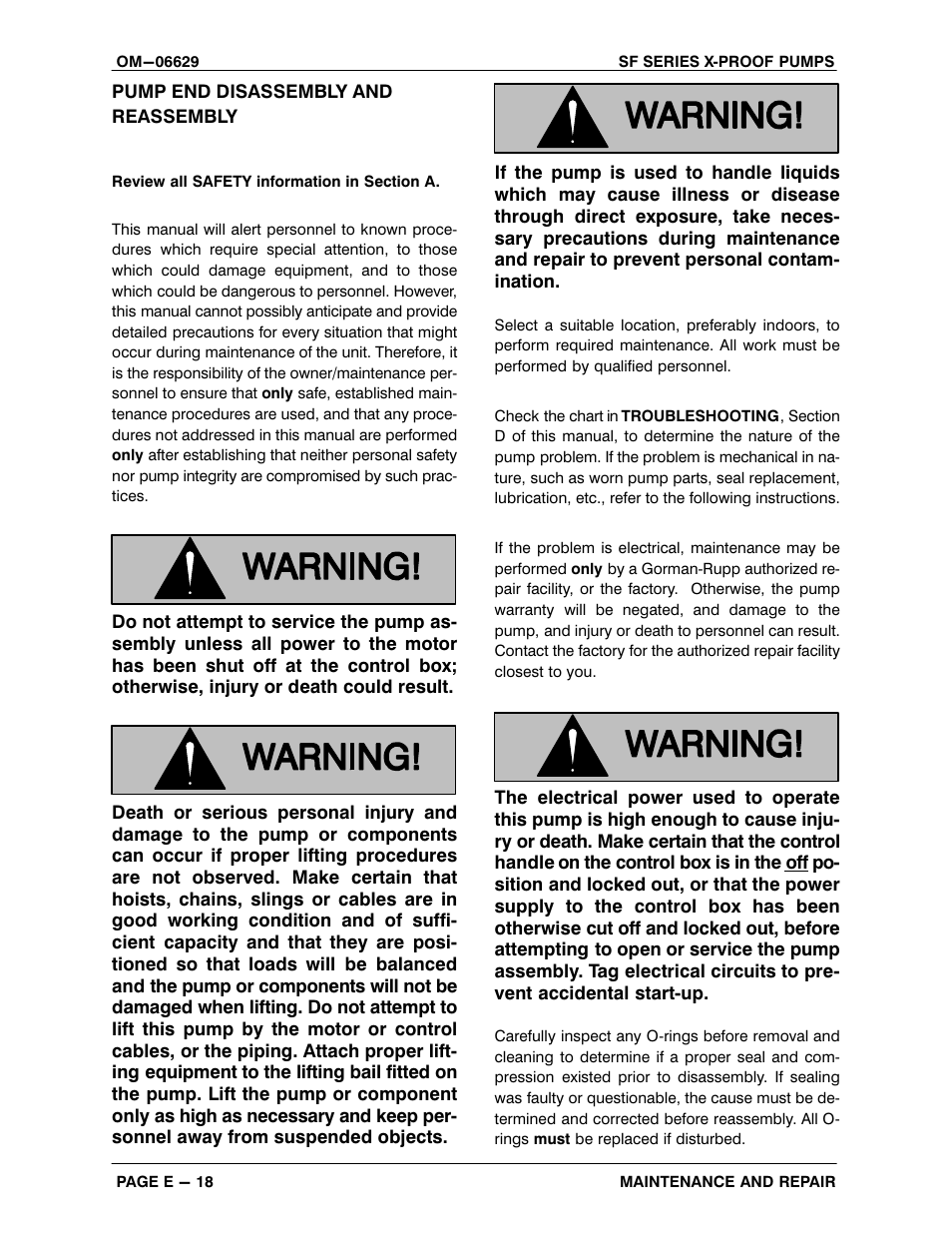 Pump end disassembly and reassembly | Gorman-Rupp Pumps SF4A-X 1531245 and up User Manual | Page 41 / 48