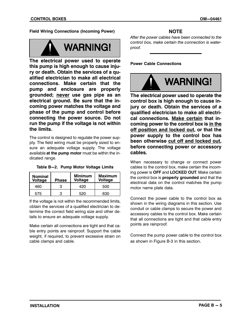 Gorman-Rupp Pumps SM4G1-X30 460/3 1002211 thru 1241783 User Manual | Page 10 / 18