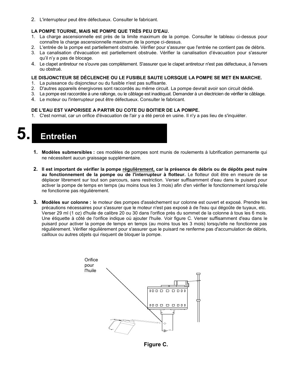 Entretien | Liberty Pumps 230-Series User Manual | Page 14 / 24