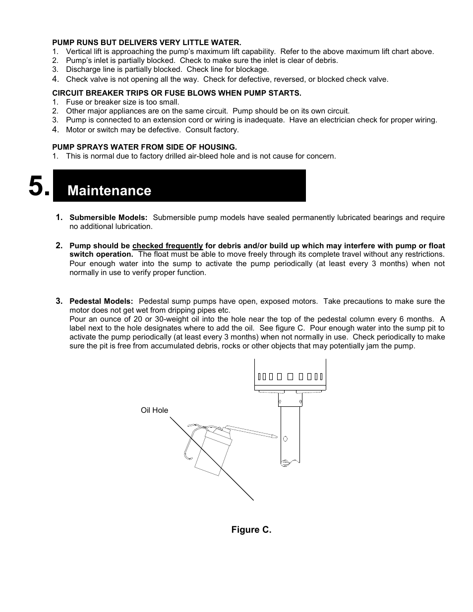 Maintenance | Liberty Pumps 230-Series User Manual | Page 6 / 24