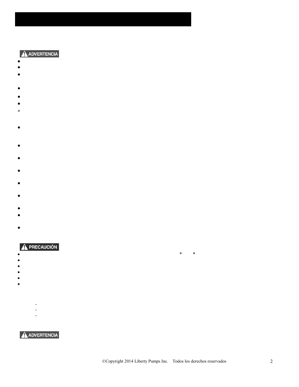 Información general | Liberty Pumps FL100-Series User Manual | Page 12 / 30