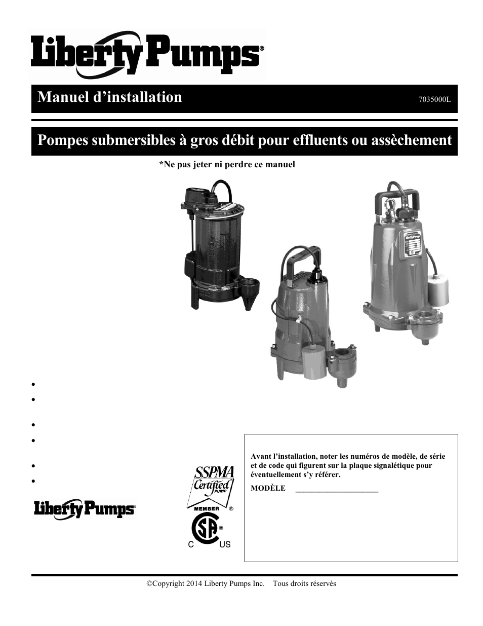 Liberty Pumps FL100-Series User Manual | Page 21 / 30