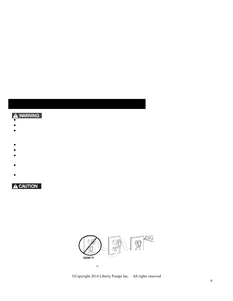 Electrical service and operation | Liberty Pumps FL100-Series User Manual | Page 6 / 30