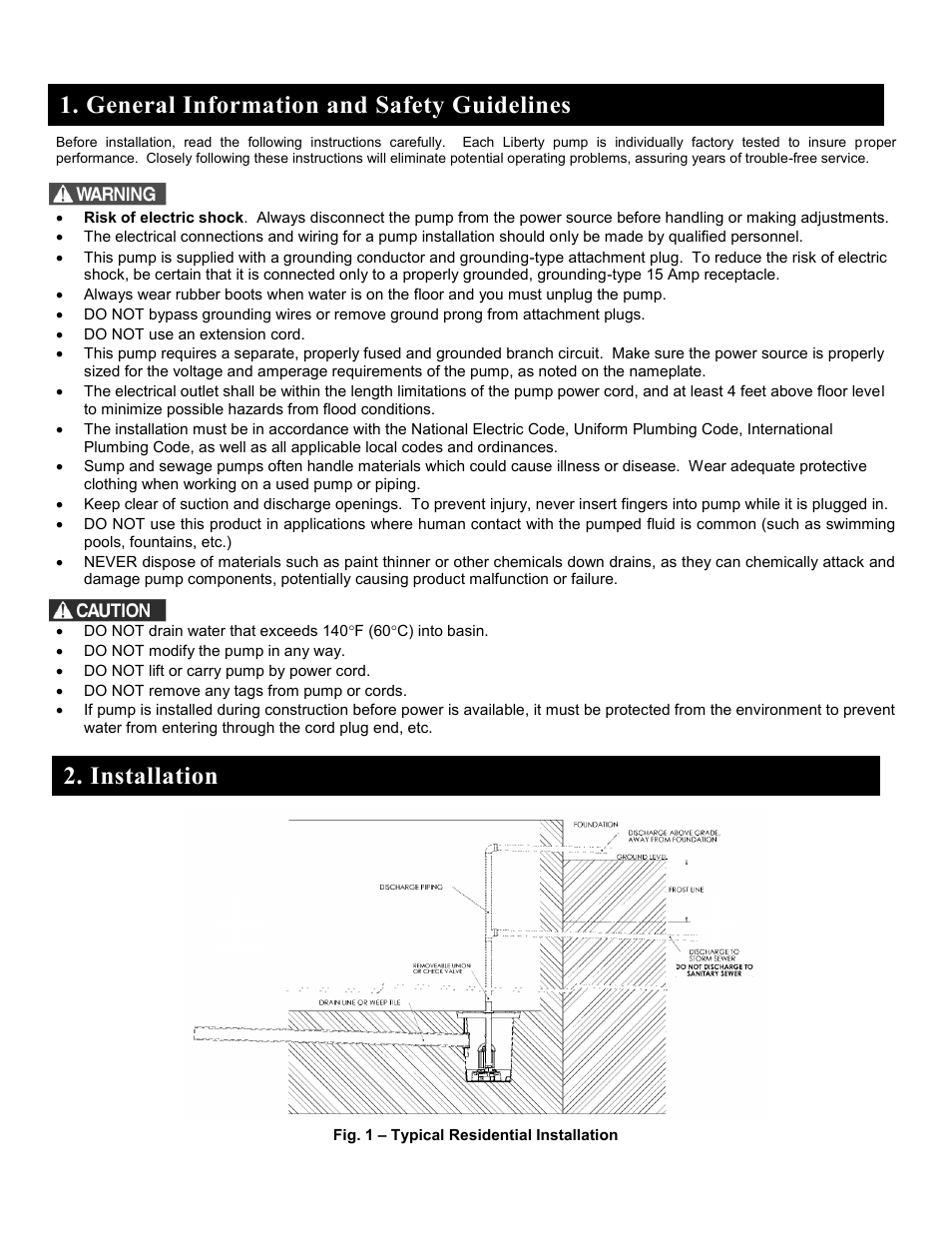 Liberty Pumps SPAC Series User Manual | Page 2 / 18