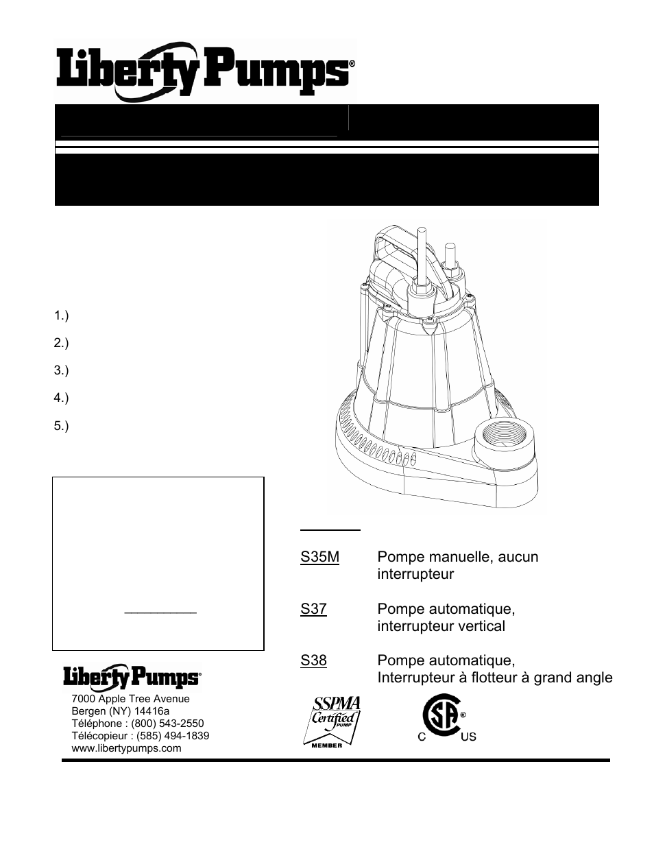 Liberty Pumps S30-Series User Manual | Page 15 / 21