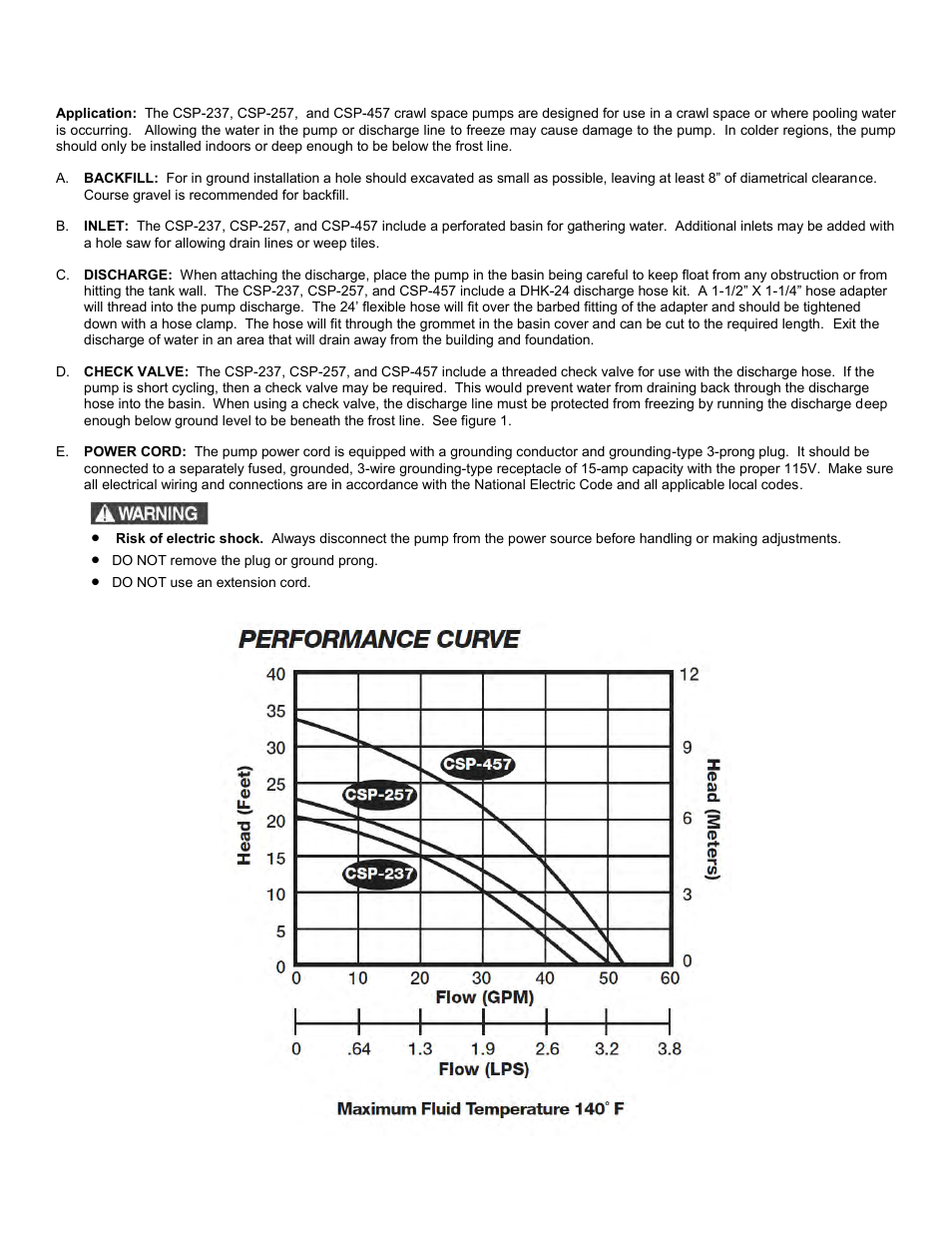 Liberty Pumps CSP-Series User Manual | Page 3 / 14