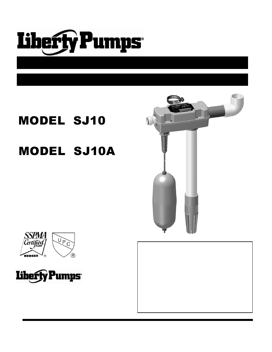 Liberty Pumps SJ10 SumpJet User Manual | 30 pages