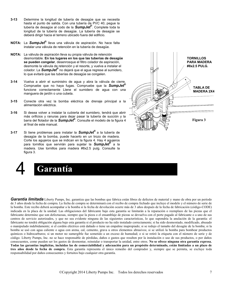 Garantía | Liberty Pumps SJ10 SumpJet User Manual | Page 17 / 30