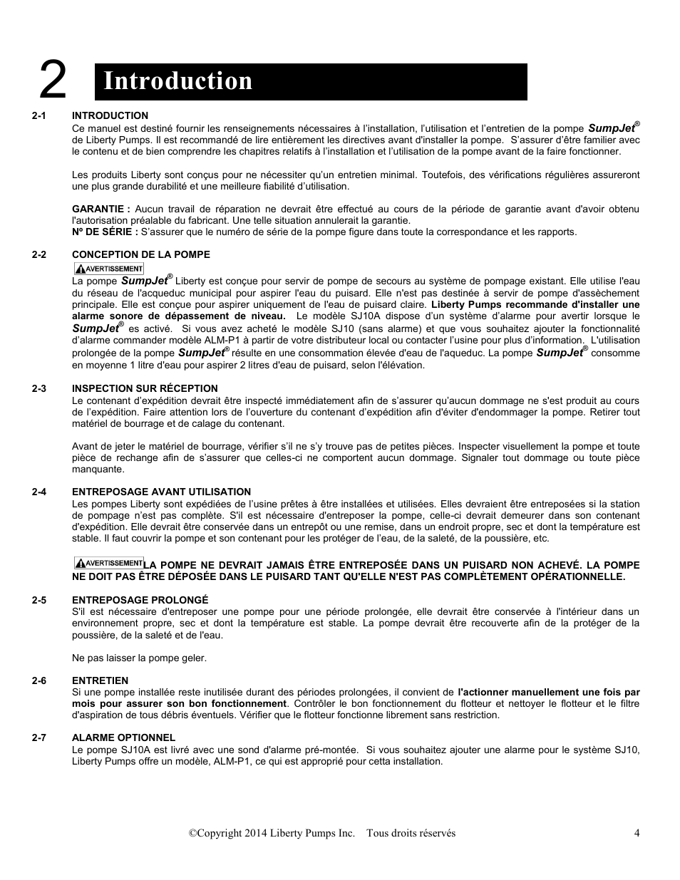 Introduction | Liberty Pumps SJ10 SumpJet User Manual | Page 24 / 30