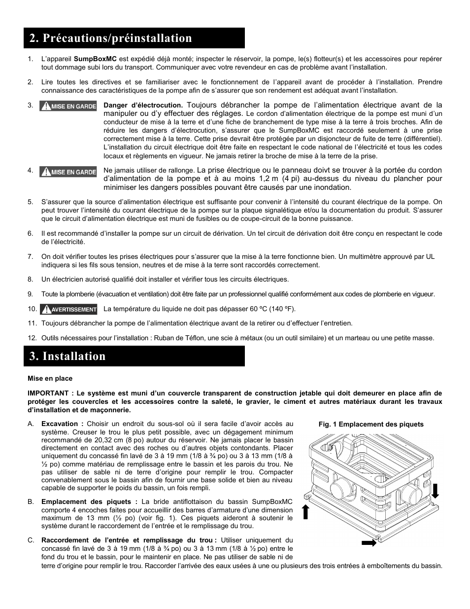 Précautions/préinstallation 3. installation | Liberty Pumps SBX-Series User Manual | Page 19 / 24