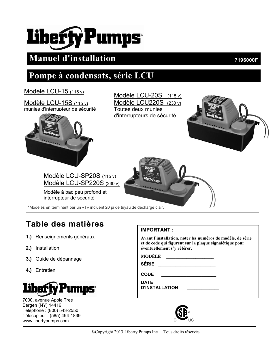 Liberty Pumps LCU-15 Series User Manual | Page 5 / 12