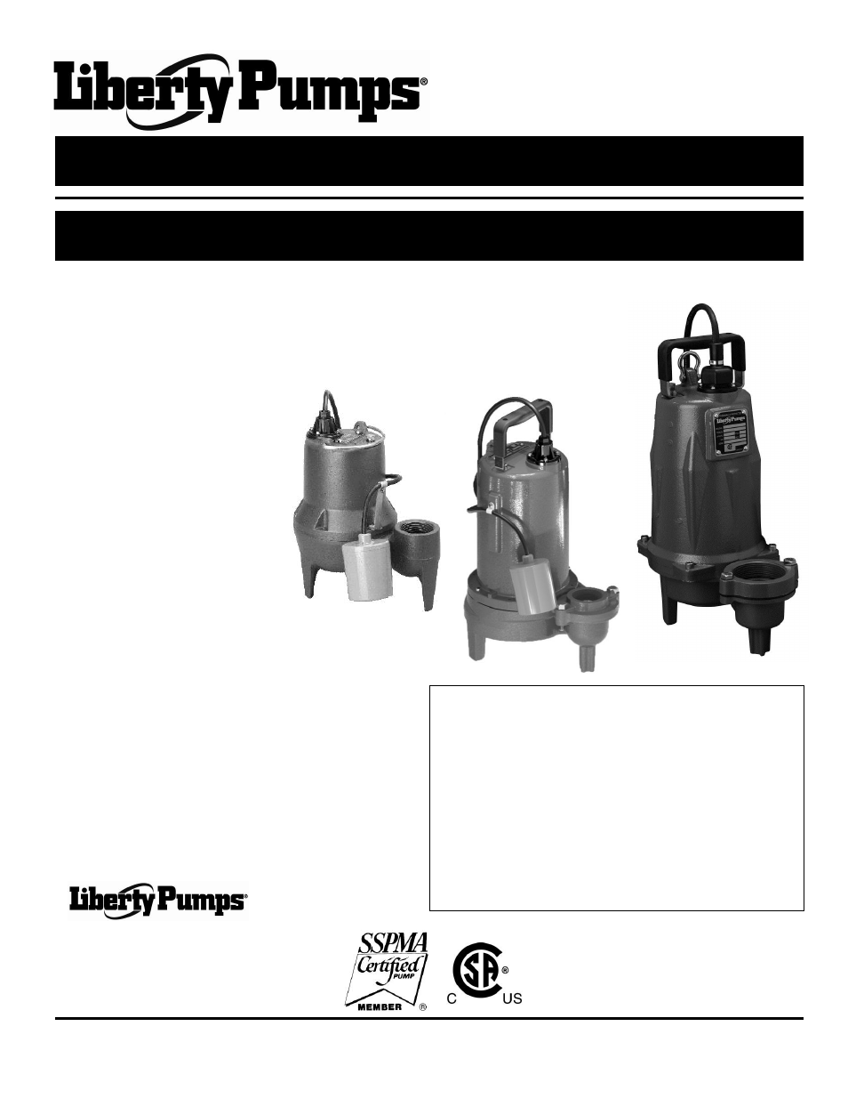 Liberty Pumps 700-Series User Manual | 28 pages