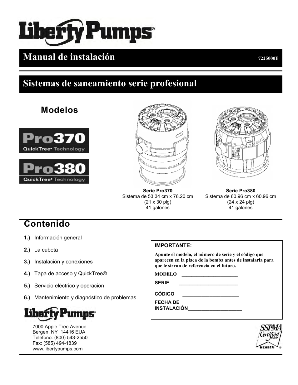 Liberty Pumps Pro370-Series User Manual | Page 11 / 30