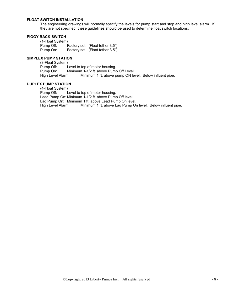 Liberty Pumps PRG-Series User Manual | Page 8 / 33