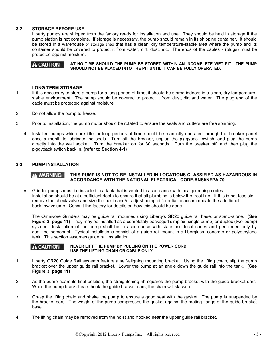 Liberty Pumps LSGX200-Series Omnivore User Manual | Page 5 / 42