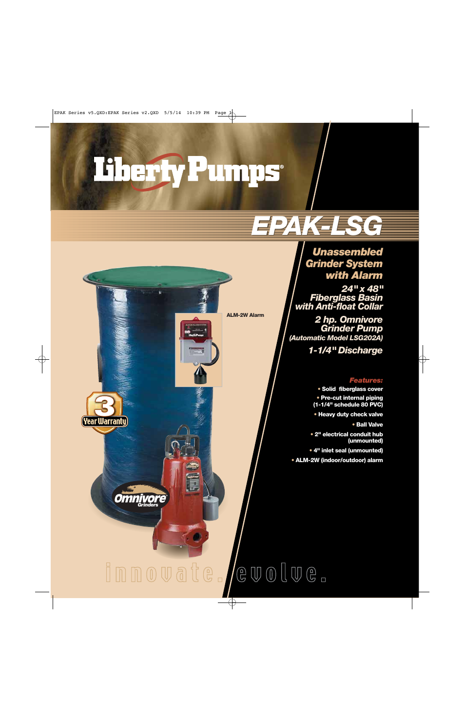 Liberty Pumps EPAK-LSG User Manual | 2 pages