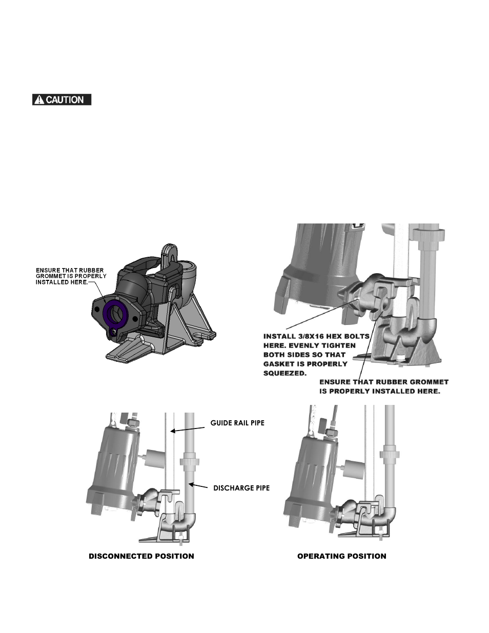 Maintenance and troubleshooting, Gr20 quick disconnect assembly | Liberty Pumps 2460-Series User Manual | Page 4 / 6