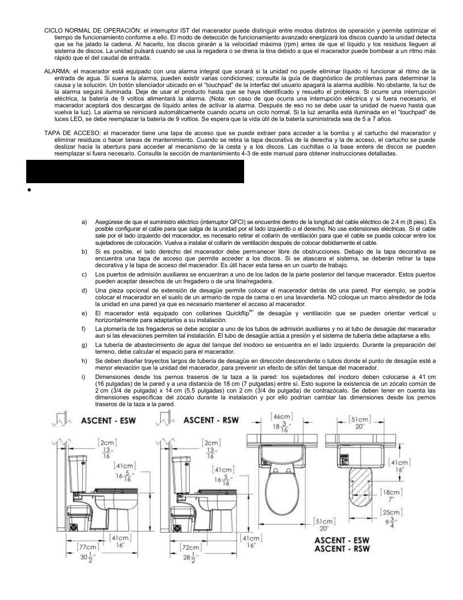 Instalación | Liberty Pumps Ascent II User Manual | Page 22 / 55