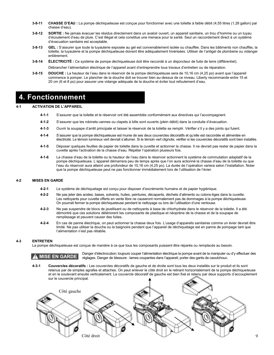 Fonctionnement | Liberty Pumps Ascent II User Manual | Page 45 / 55