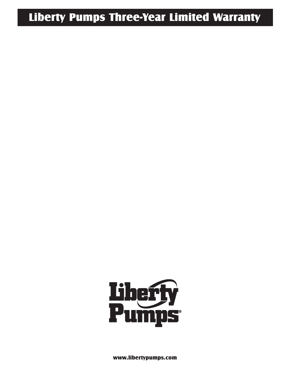 Liberty pumps three-year limited warranty | Liberty Pumps SX-Series User Manual | Page 6 / 12